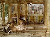 Sir William Russell Flint The Market Hall Cordes painting